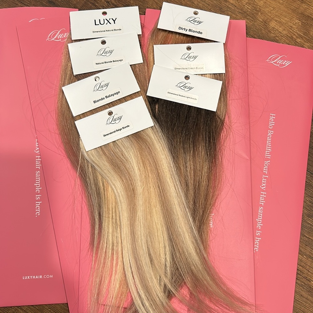 Luxy Seamless Hair Extensions - Blonde Samples